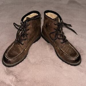 Frye Dakota Mid-Lace Kids Leather Boots Size 2
